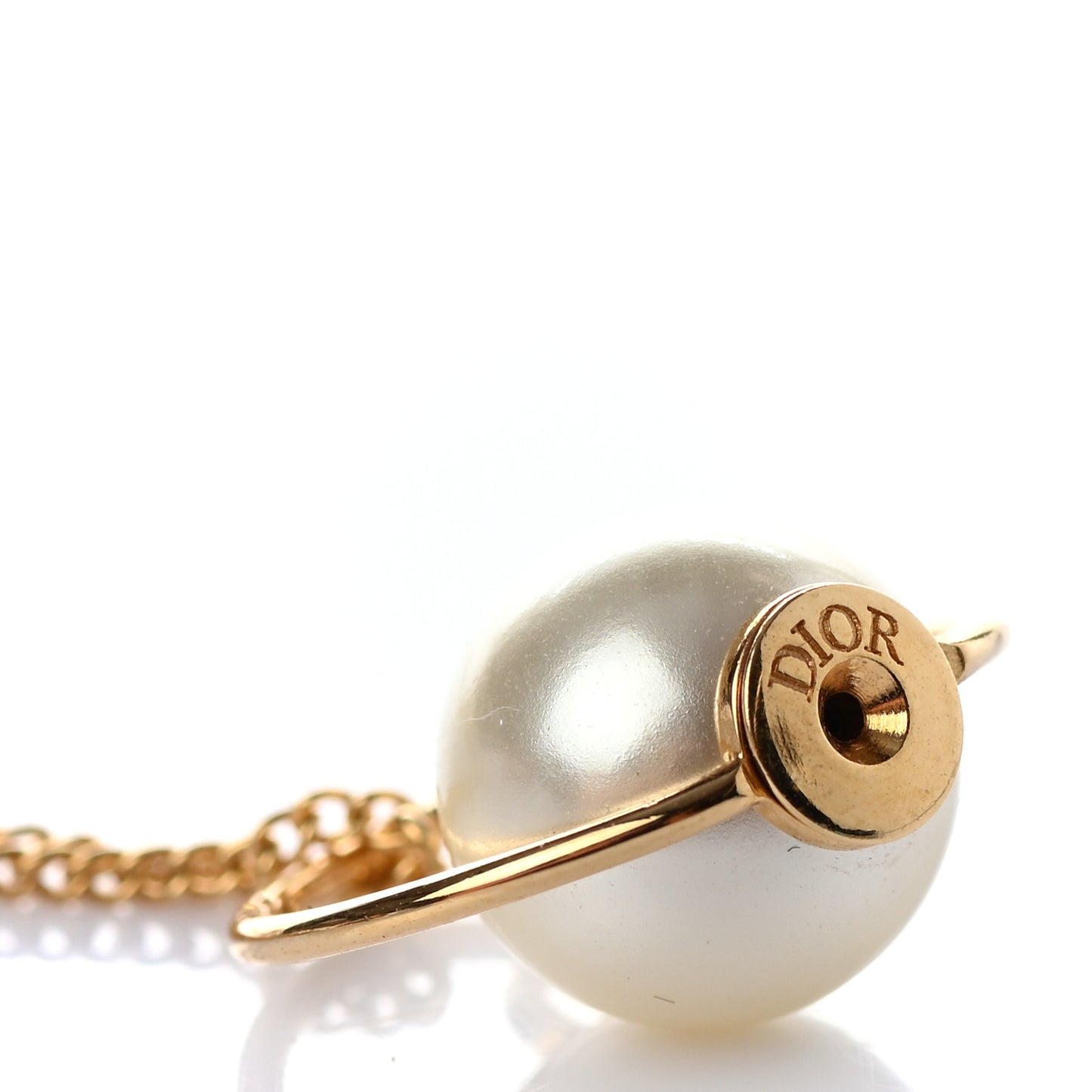 Pearl Tribales Dangle Chain Earrings Gold