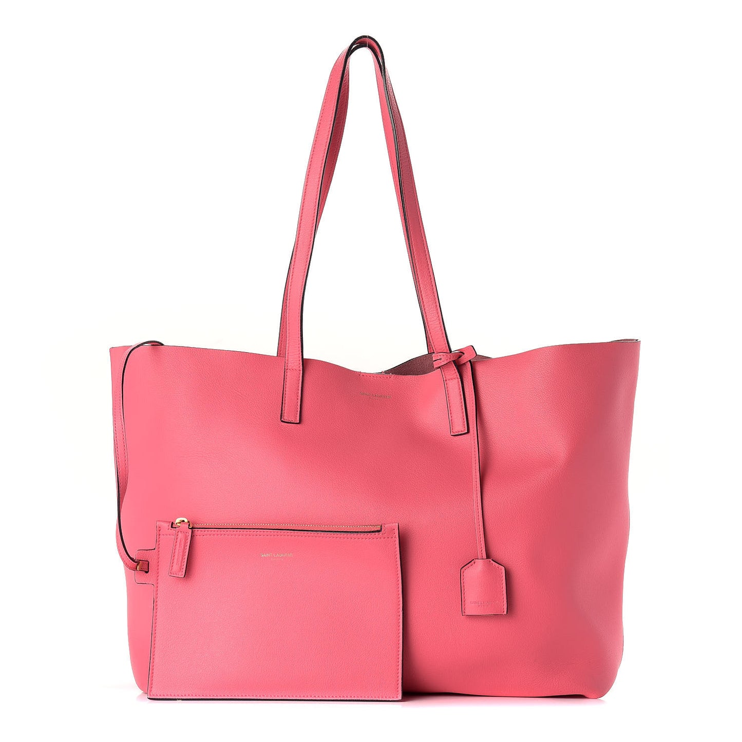 Calfskin Large Shopping Tote Pale Rose