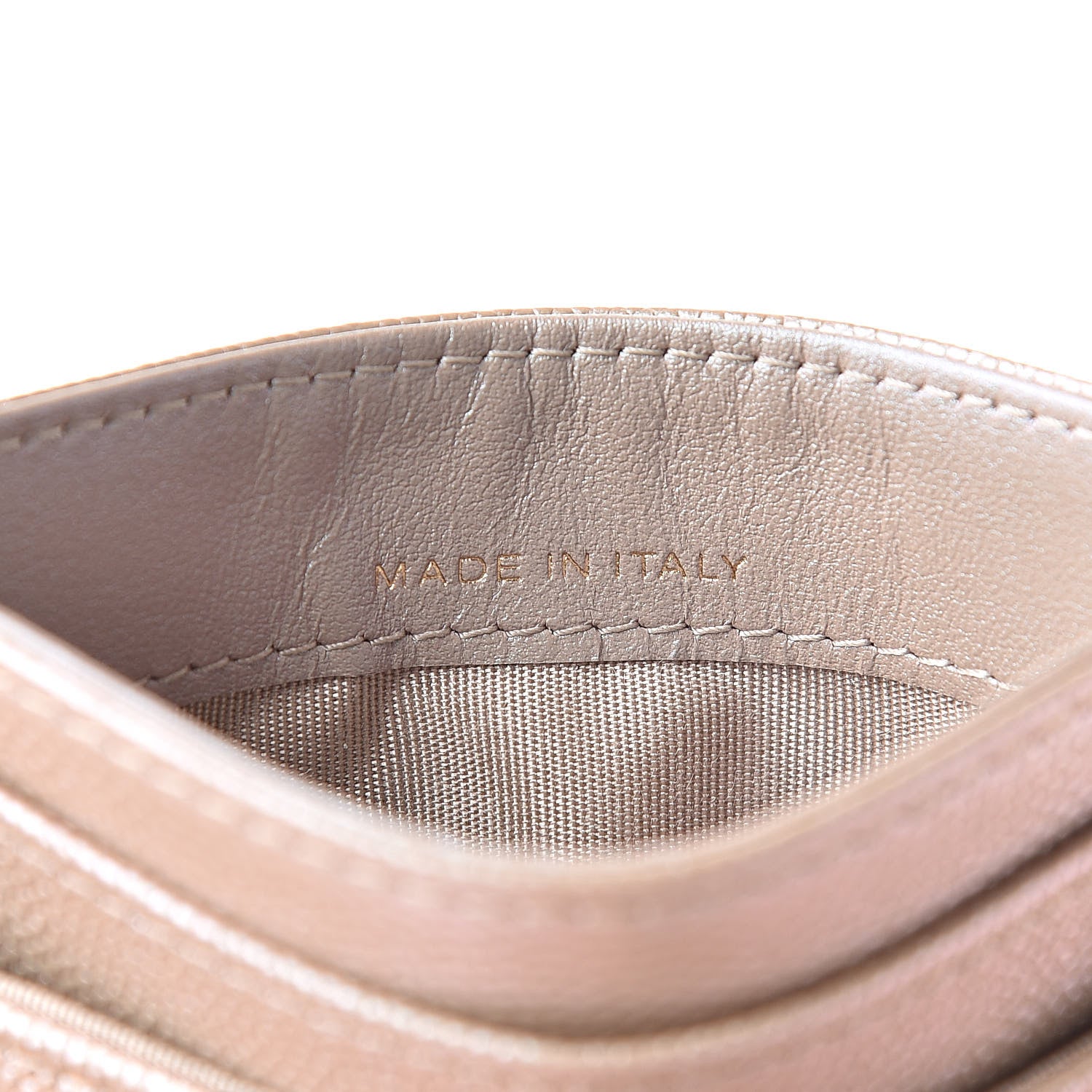 Chanel Iridescent Caviar Quilted Card Holder Beige 7 of 8