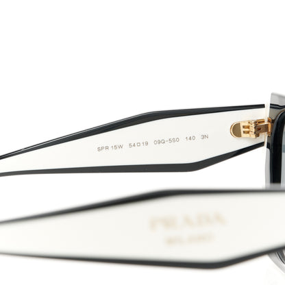Prada Acetate Sunglasses SPR 15W Black White 5 of 8