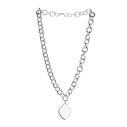 Tiffany Sterling Silver Heart Tag Necklace 3 of 5