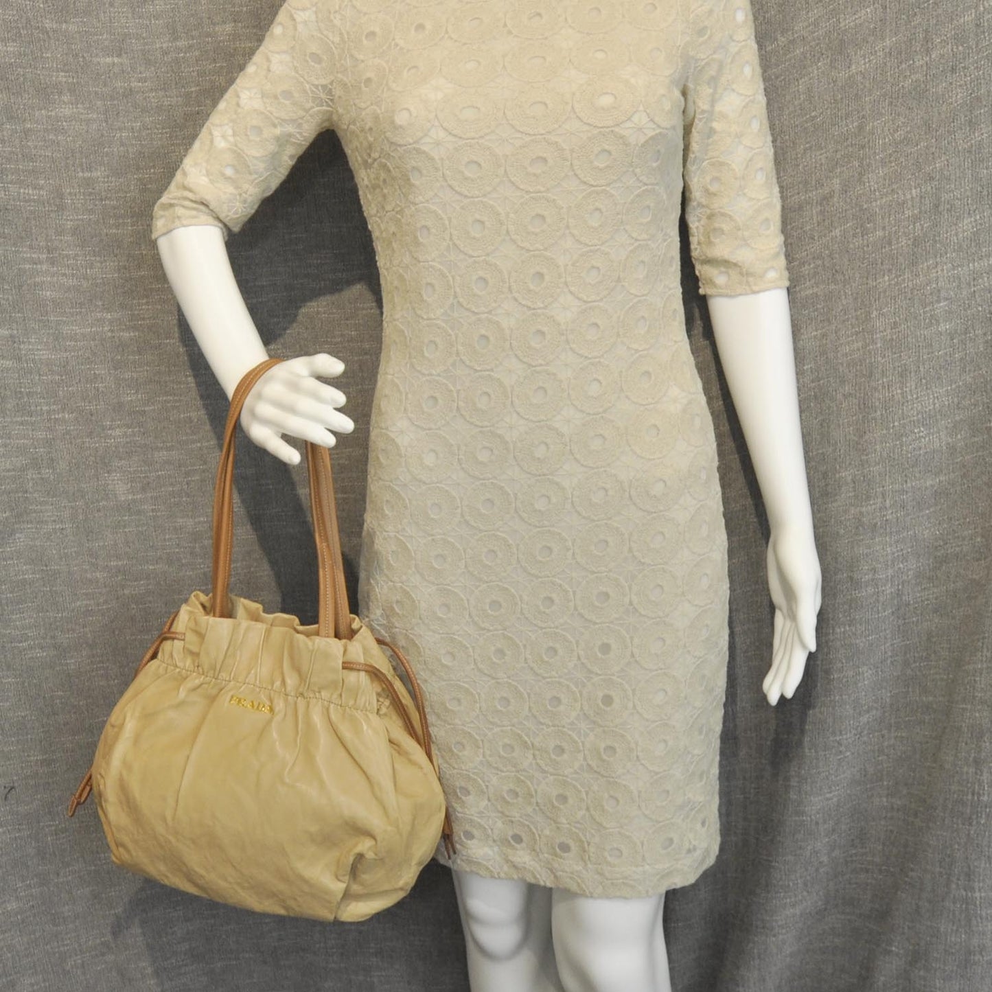 Nappa Antique Drawstring Bag Cuoio