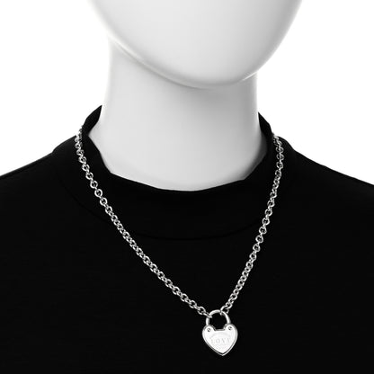 Tiffany Sterling Silver Return To Tiffany Love Heart Lock Pendant Necklace 2 of 5
