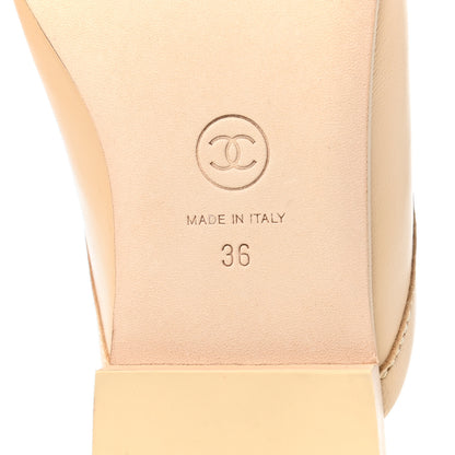 Chanel Lambskin Pearl CC Mules 36 Beige 6 of 8