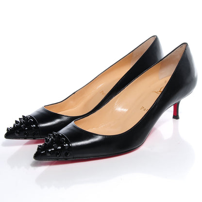 Christian Louboutin Kid Patent Geo 45 Pumps 41 Black 3 of 7