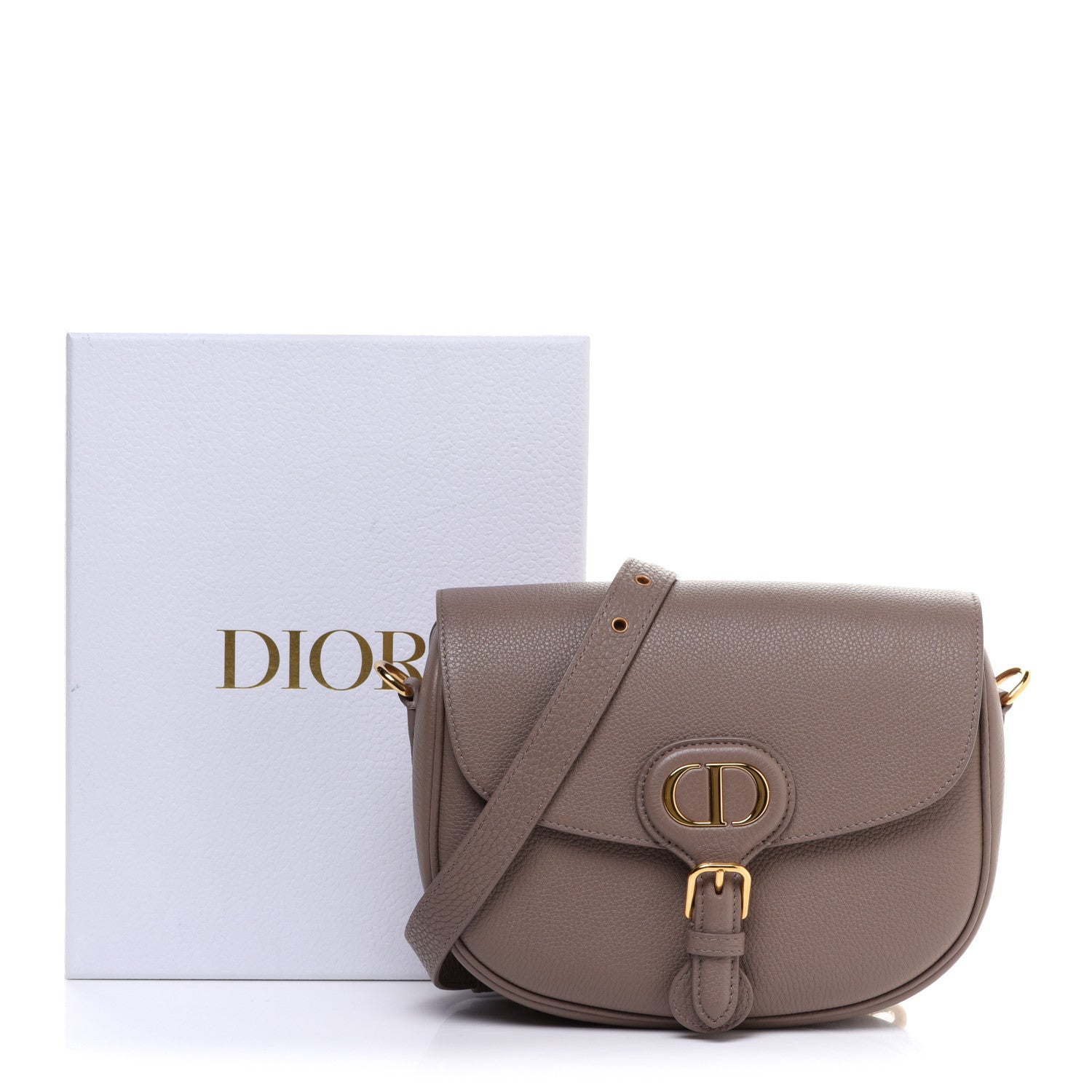 Christian Dior Grained Calfskin Medium Bobby Flap Warm Taupe 12 of 12