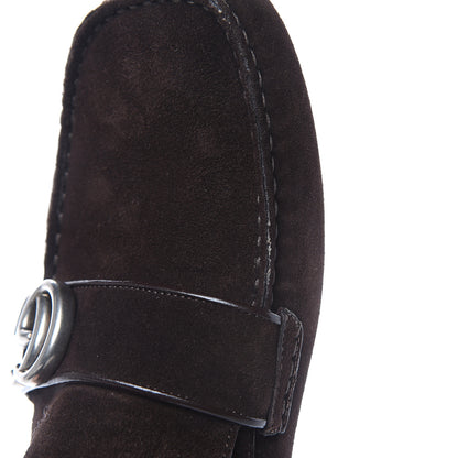 Gucci Suede Mens Driver Queen Loafers 6.5 Cocoa 9 of 11