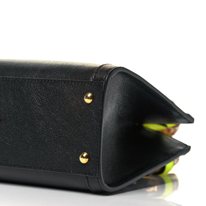 Gucci Wonka Grain Calfskin Mini Diana Tote Bag Black Yellow Fluo 10 of 10