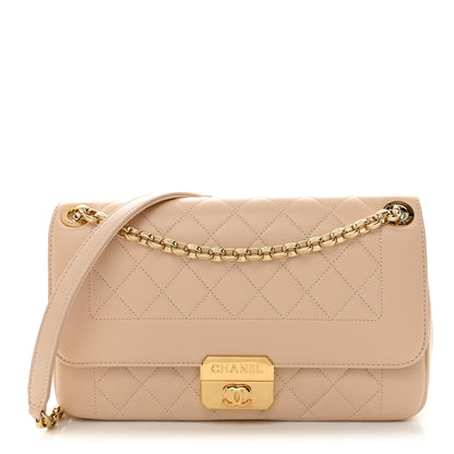 Chanel Lambskin Quilted Large Chic With Me Flap Beige 1 of 11