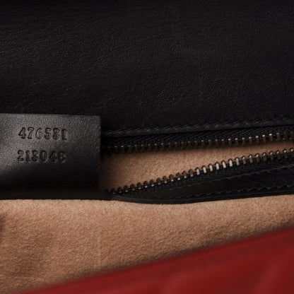 Gucci Calfskin Bamboo Trapuntata Queen Margaret Top Handle Bag Blue Agata Hibiscus Red Mystic White Sugar Pink 7 of 11