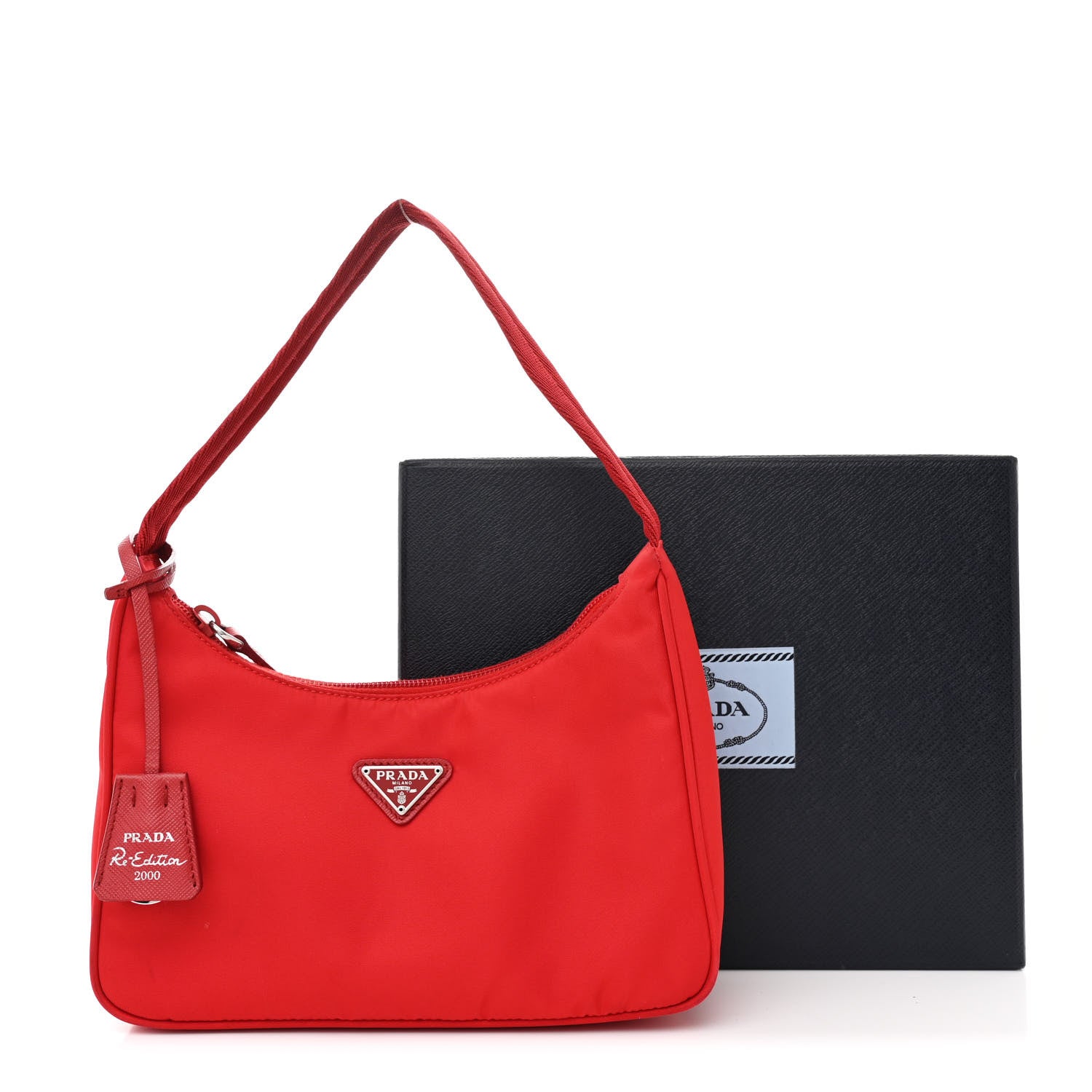 Prada Tessuto Nylon Mini Re-Edition 2000 Bag Rosso 12 of 12