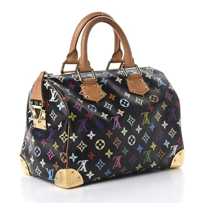 Louis Vuitton Monogram Multicolor Speedy 30 Black 3 of 10