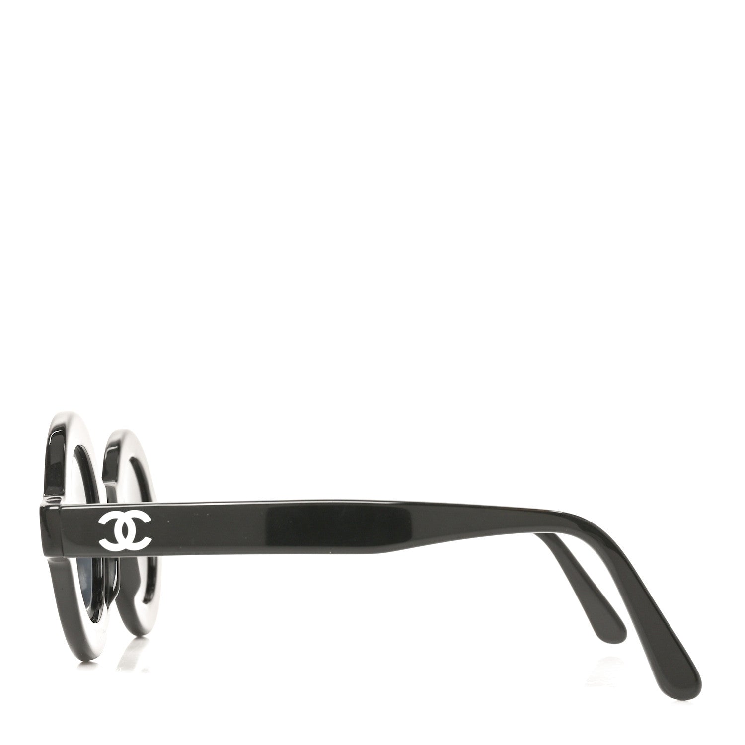Chanel Round 01945 94305 Sunglasses Black White 3 of 7
