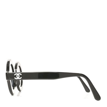 Chanel Round 01945 94305 Sunglasses Black White 3 of 7