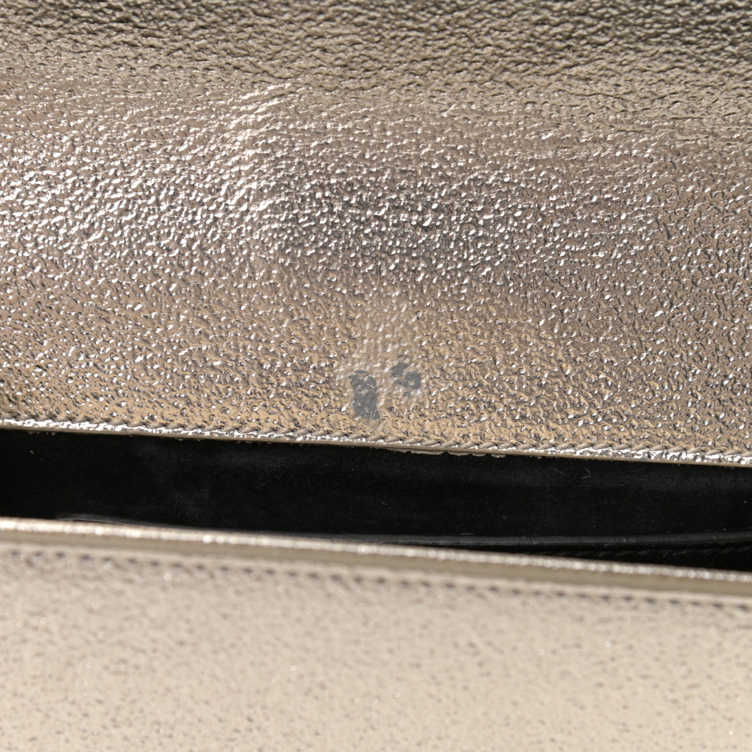 Saint Laurent Metallic Calfskin Medium Classic Monogram Kate Satchel Pale Gold 11 of 11