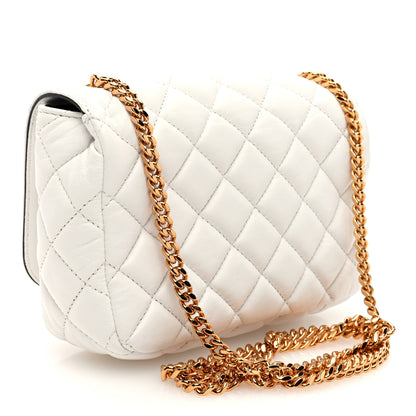 Versace Nappa Quilted Small Medusa Chain Crossbody White 3 of 9