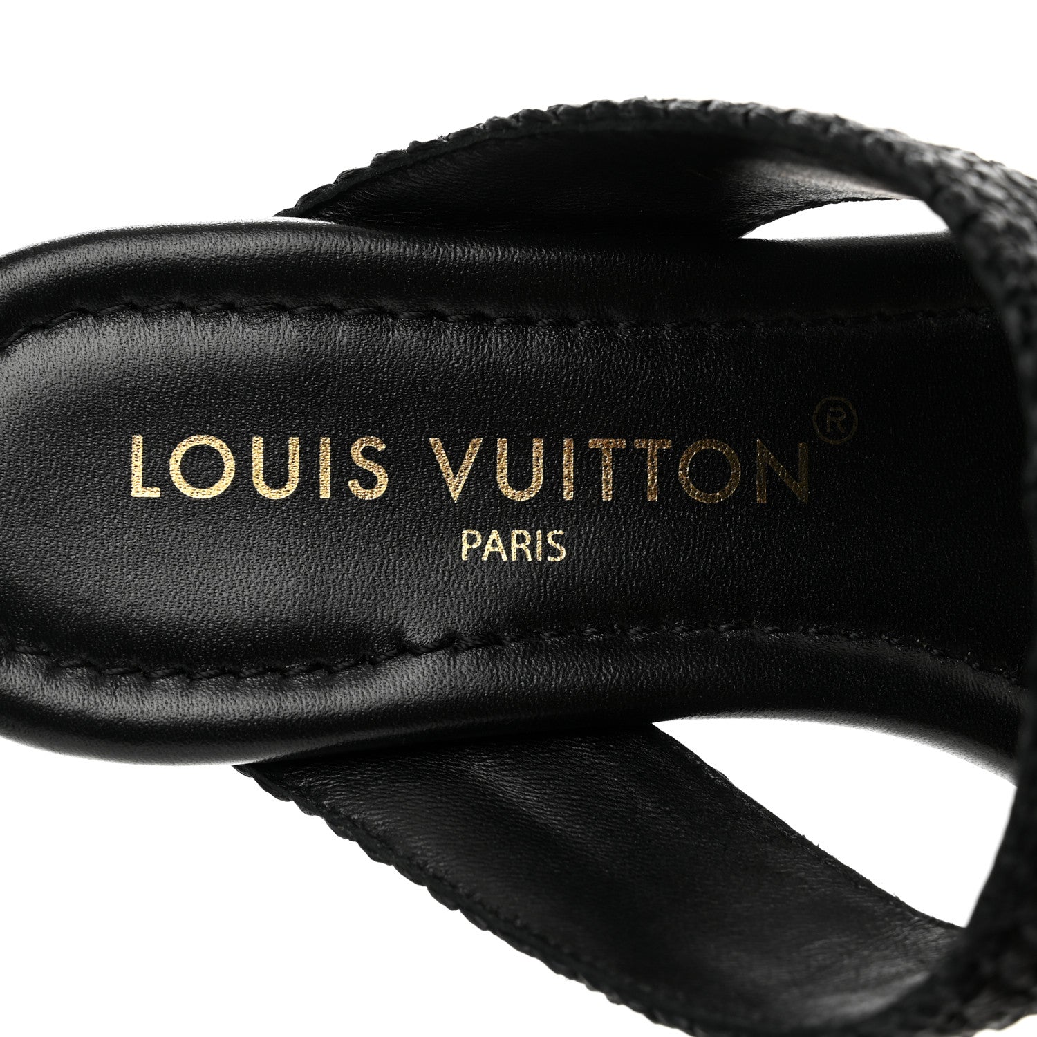 Louis Vuitton Raffia Dita Thong Sandal 40 Black 7 of 9