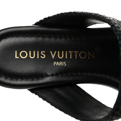 Louis Vuitton Raffia Dita Thong Sandal 40 Black 7 of 9