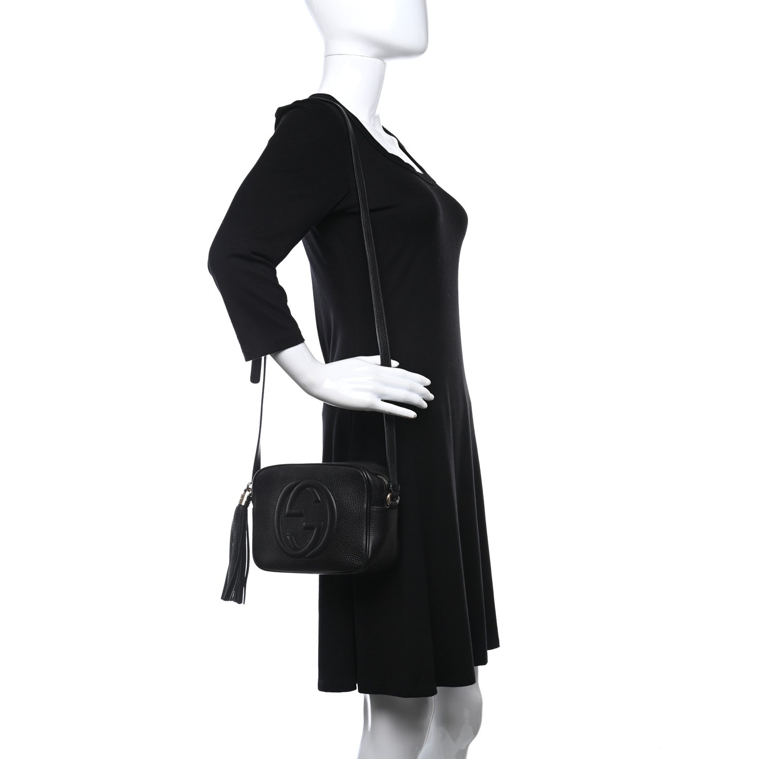 Gucci Pebbled Calfskin Small Soho Disco Bag Black 9 of 9