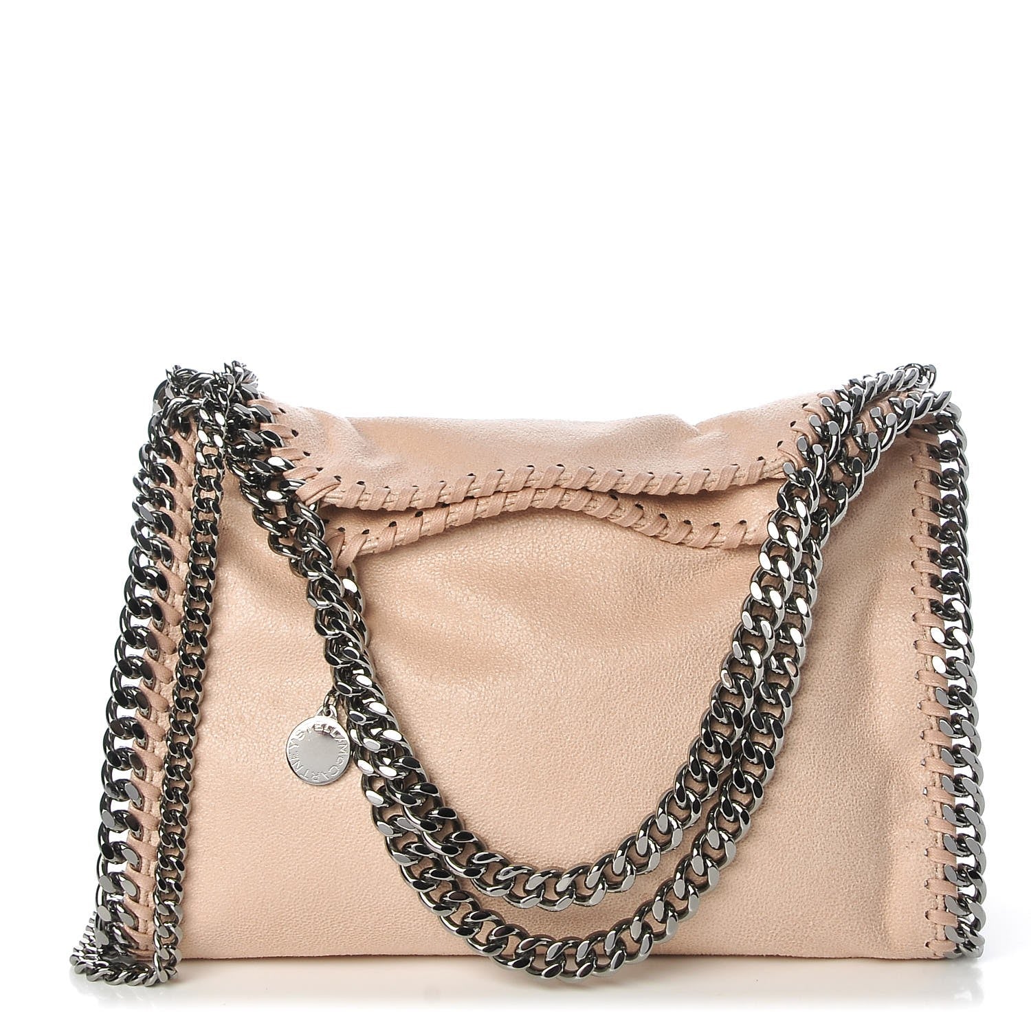 Stella McCartney Shaggy Deer Mini Falabella Fold Over Tote Powder 1 of 7
