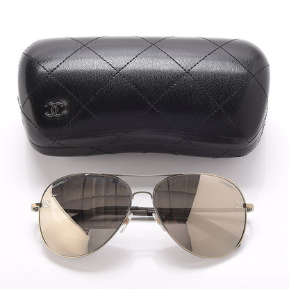 Chanel CC Aviator Sunglasses 4189-T-Q Gold 8 of 8