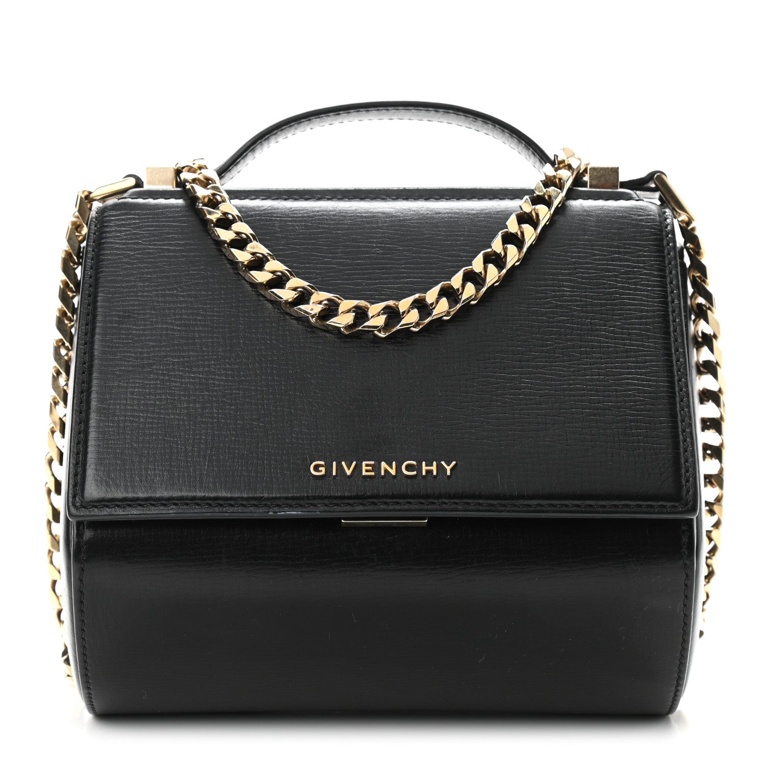 Givenchy Textured Calfskin Mini Pandora Box Chain Crossbody Bag Black 1 of 12