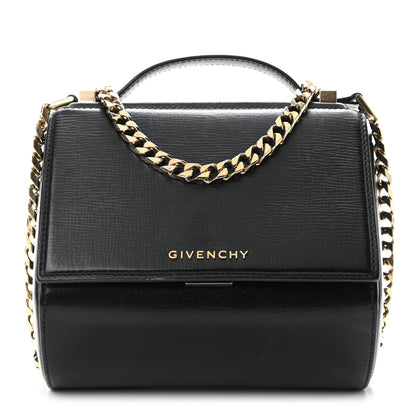 Givenchy Textured Calfskin Mini Pandora Box Chain Crossbody Bag Black 1 of 12
