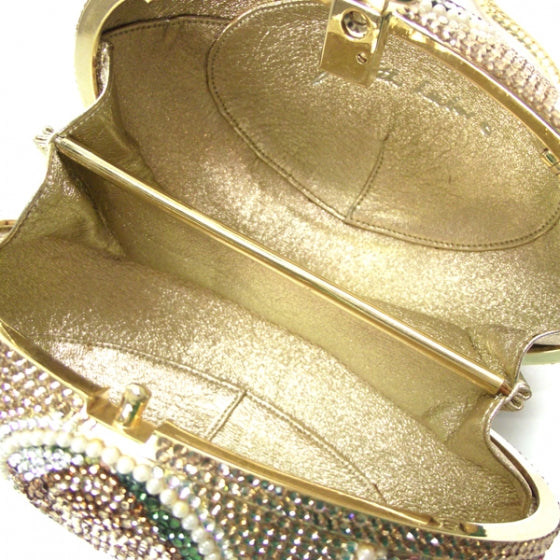 Judith Leiber Swarovski Crystal Pearl Roses Egg Minaudiere 6 of 7