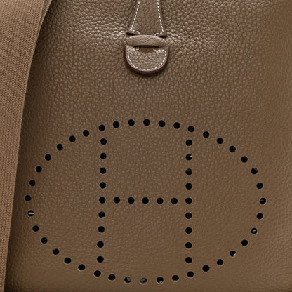 Hermes Taurillon Clemence Evelyne III PM Etoupe 7 of 8