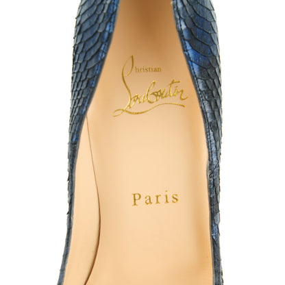 Christian Louboutin Watersnake So Kate 120 Pumps 38 Blue 7 of 8