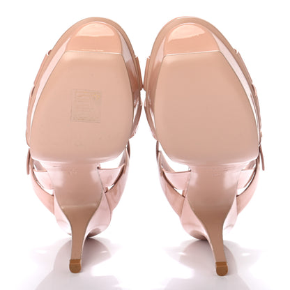 Saint Laurent Patent Tribute 75 Platform Sandals 39 Pale Pink 5 of 8