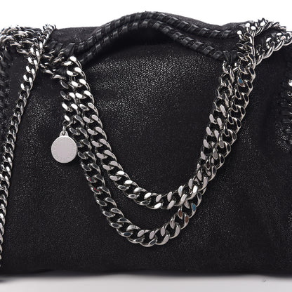 Stella McCartney Shaggy Deer Mini Falabella Fold Over Tote Black 6 of 8