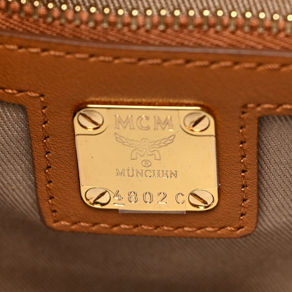 MCM Calfskin Ottomar Monogram Medium Klara Hobo Cognac 6 of 10