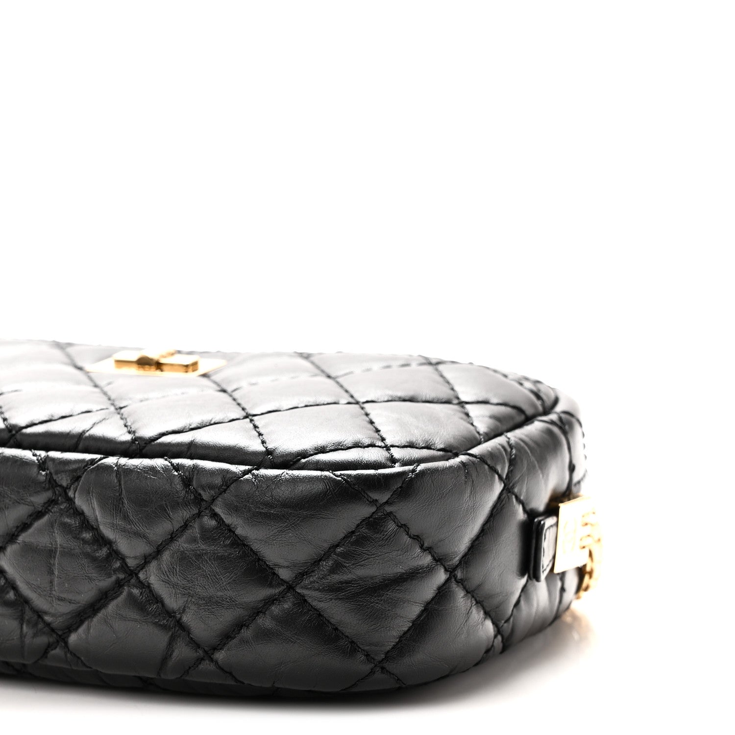Chanel Aged Calfskin Quilted Mini Reissue Camera Case Black 10 of 10