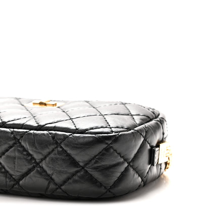 Chanel Aged Calfskin Quilted Mini Reissue Camera Case Black 10 of 10