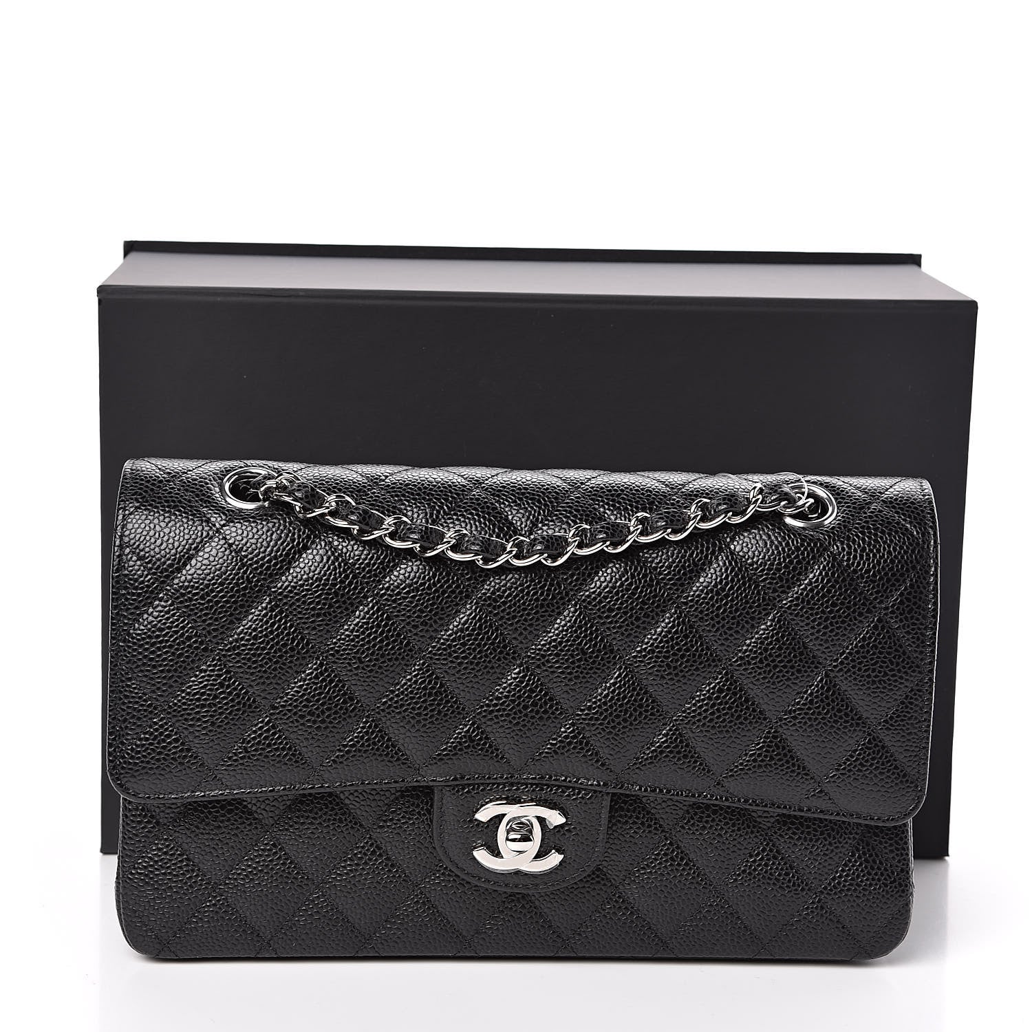 Chanel Caviar Quilted Medium Double Flap Black 11 of 11
