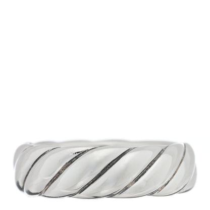 David Yurman Sterling Silver 6mm Sculpted Cable Band Ring 52 6 3 of 4
