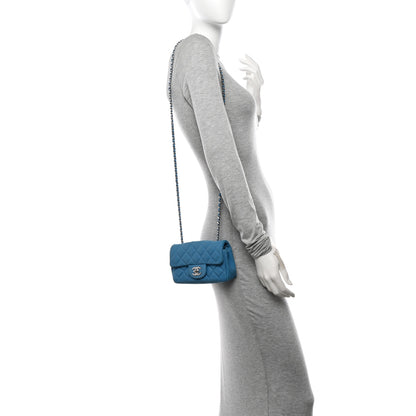 Chanel Iridescent Caviar Quilted Extra Mini Flap Light Blue 2 of 16