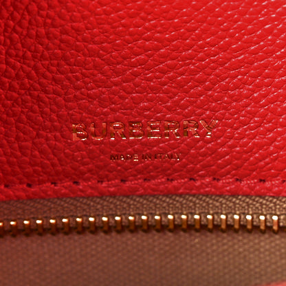 Burberry Grainy Calfskin Small Two Handle Title Bag Red 8 of 13