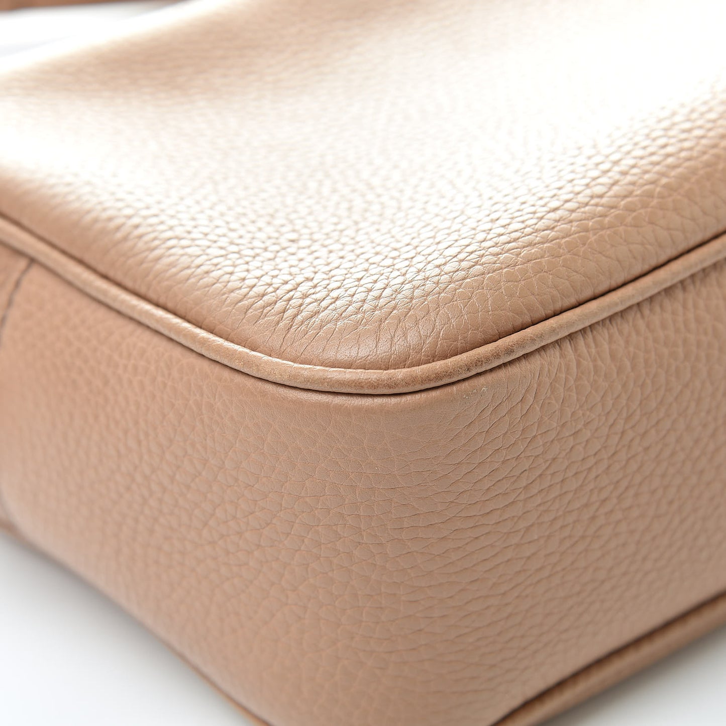 Pebbled Calfskin Small Soho Disco Bag Rose Beige