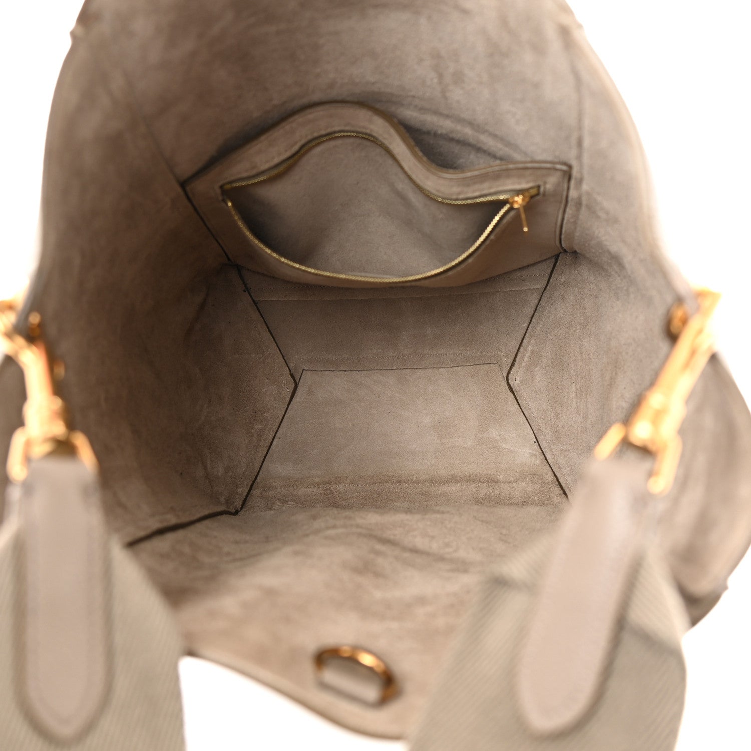 Celine Soft Grained Calfskin Sangle Bucket Bag Taupe 5 of 10