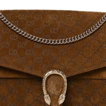 Gucci Suede GG Debossed Large Dionysus Shoulder Bag Brown 8 of 10