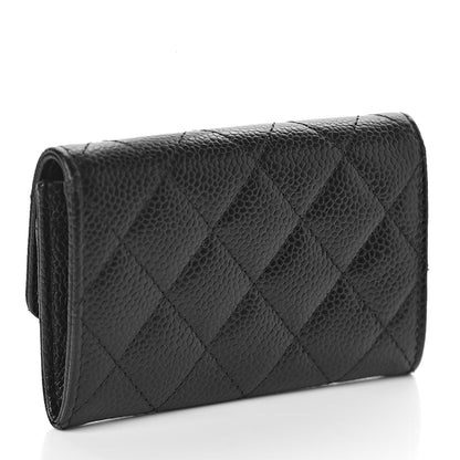 Chanel Caviar Quilted Flap Card Holder Black 3 of 9