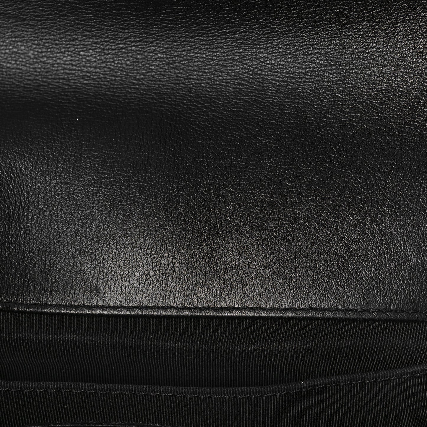 Patent Calfskin Quilted Medium Plexiglass Boy Flap Black