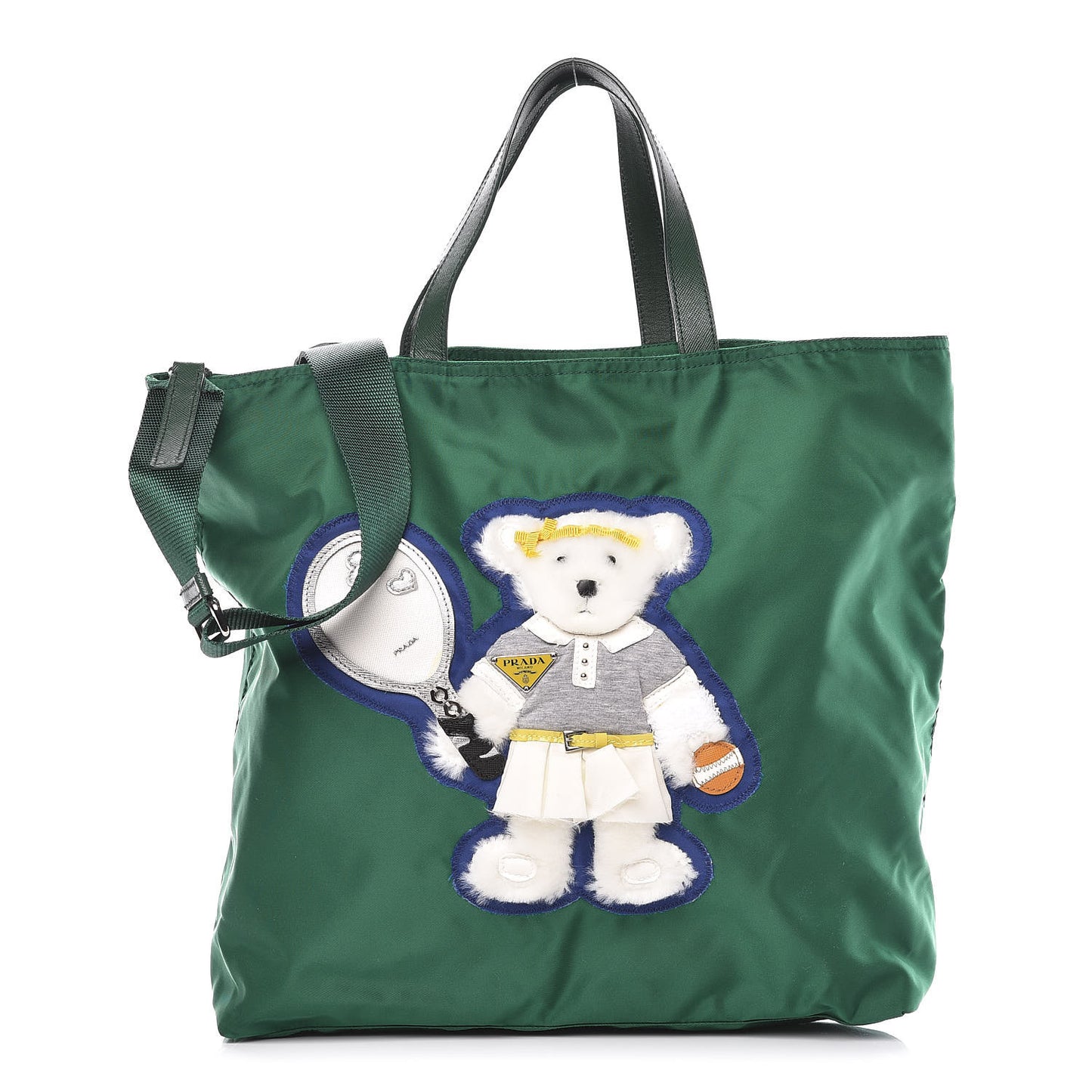 Tessuto Nylon 2008 Olympics Teddy Bear Tote Green