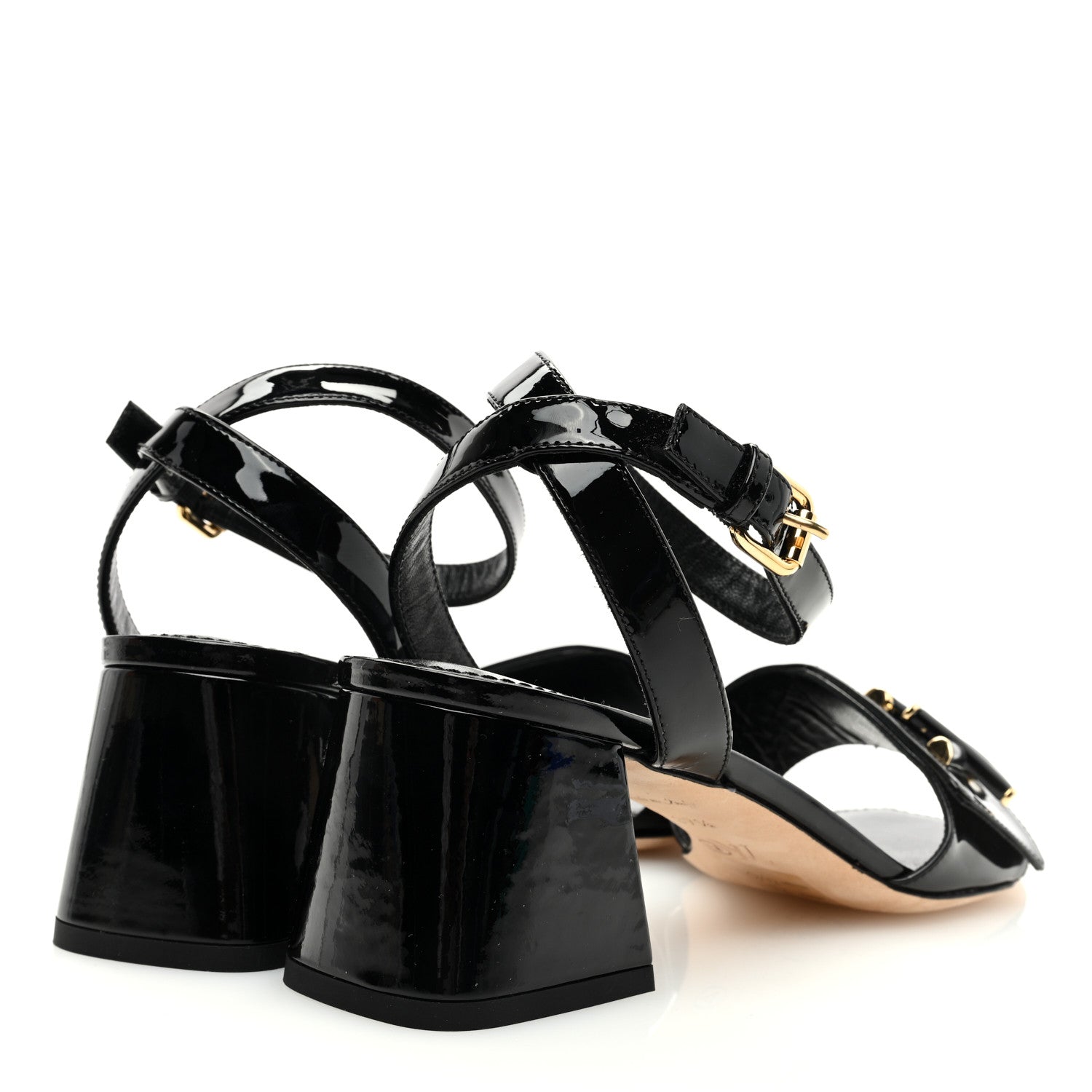 Louis Vuitton Patent Calfskin Shake Sandals 37.5 Black 4 of 7