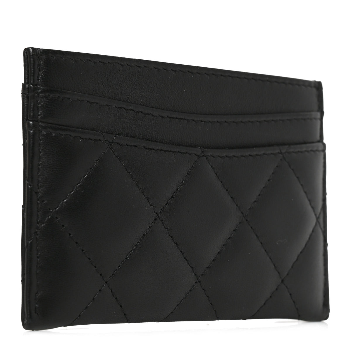Chanel Lambskin Quilted Card Holder Black 3 of 9