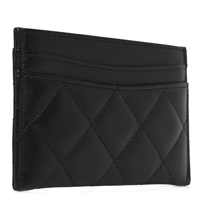Chanel Lambskin Quilted Card Holder Black 3 of 9