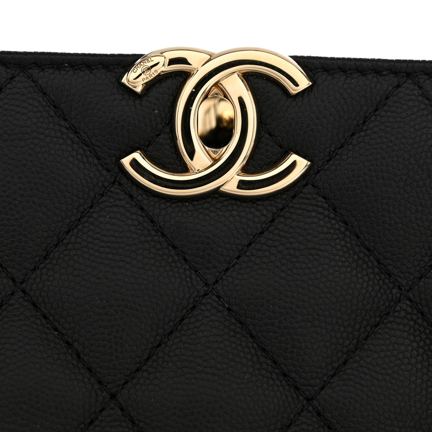 Chanel Caviar Quilted Small Shopping Tote  Black 12 of 14