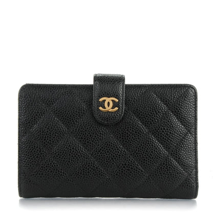 Chanel Caviar Quilted Zipped Pocket Wallet Black 1 of 9